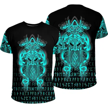 Pánské tričko Letní tričko s originálním potiskem 3D Fenrir vlk Tetování Velikost: 4XS, Barva (Varianta): tričko 2