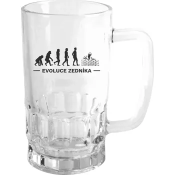 Sklenice Půllitr skleněný Evoluce - zedník