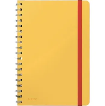 Leitz Spirálový sešit Cosy Soft Touch, matně žlutá, linkovaný, B5, 80 listů, LEITZ 154908