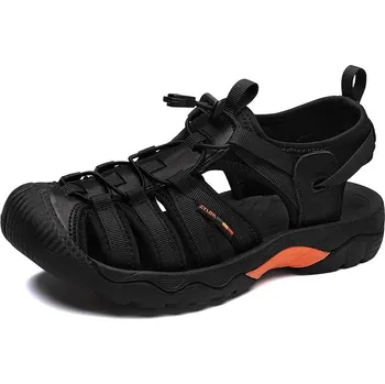 Dámské sandále Kontrastní pánské sandály trekové Barva: Černá, Velikost: 46