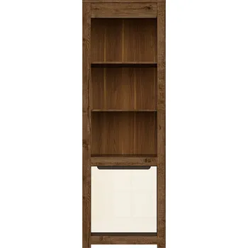 Knihovna BRW RUSO regál REG1D, Dub April/Perleťový lesk