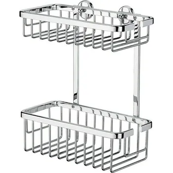 Drátěná police Camargue Košík do sprchy Hila, 29 cm, montáž: vrtání, lepení 81003602