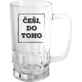 Sklenice Hokejový půllitr - Češi, do toho! - čirý