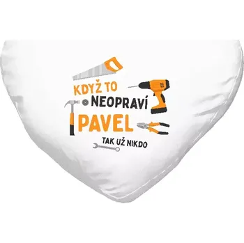 Polštář Polštář srdce 40x35 cm Když to neopraví jméno, tak už nikdo