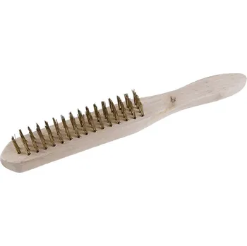 Kartáč na nádobí Kartáč ruční WESTBERG ocelový - pomosazený 4řady, dřevo