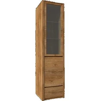 police MARLETT vitrína 1D, dub lefkas tmavý + vyzvednutí ZDARMA