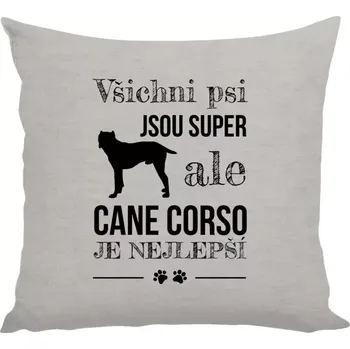 Polštář Polštář pro pejskaře - Cane Corso je nejlepší - 40 × 40 cm