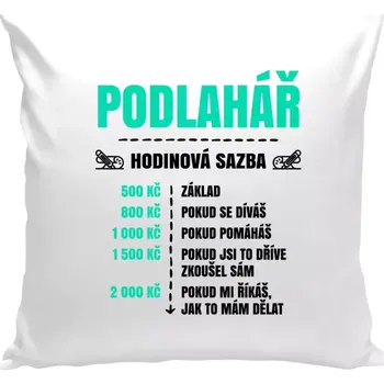 Polštář Polštář bílý 40x40 cm Hodinová sazba - podlahář