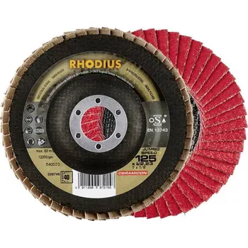 Brusný kotouč Rhodius 208747 JUMBO SPEED vějířovitý brusný kotouč Průměr 125 mm Ø otvoru 22.23 mm nerezová ocel 1 ks