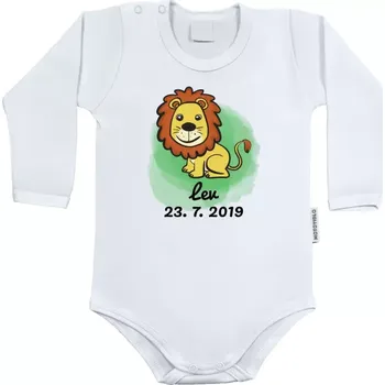 Kojenecký body Dětské body s dlouhým rukávem Lev