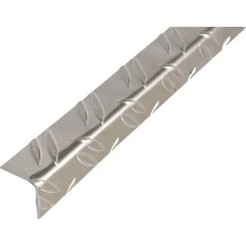 Stavební profil Rýhovaný profil rovnoramenný, 35,5 × 35,5 × 1,5 mm, 2 m, hliník 467715