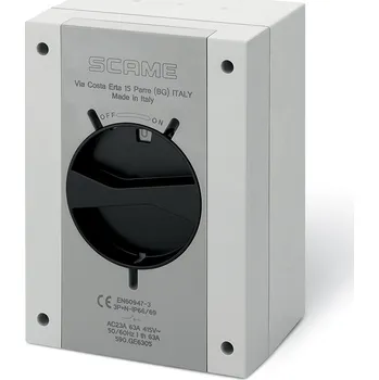 vypínač a zásuvka SCAME Spínač ISOLATOR TP 80A 4P IP65 standard 590.GE8005