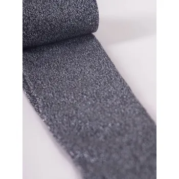 YO Punčocháče RAB0038G tm. šedé světlejší metalic se stříbrnou nitkou velikost oblečení - děti: 128/134