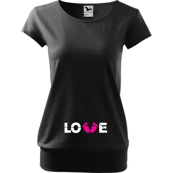 Těhotenské tričko Malfini City LOVE nožičky