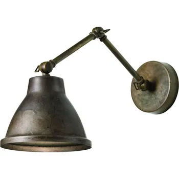 Nástěnné svítidlo Il Fanale 269.05.OF Loft, industriální nástěnné svítidlo z mosazi a železa, 1x15W E27, prům. 22cm