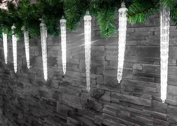 Vánoční osvětlení MagicHome ST8091131 vánoční závěs rampouchy 352x LED studená bílá