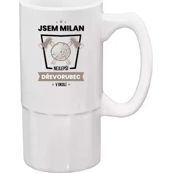 Sklenice Půllitr pro dřevorubce - Nejlepší v okolí - dřevorubec - 500 ml