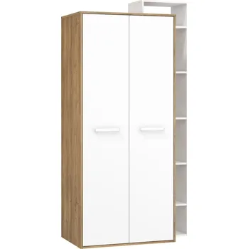 Šatní skříň Skříň DORINDA 2D pravá, dub burgundský/bílá, 5 let záruka + vyzvednutí ZDARMA