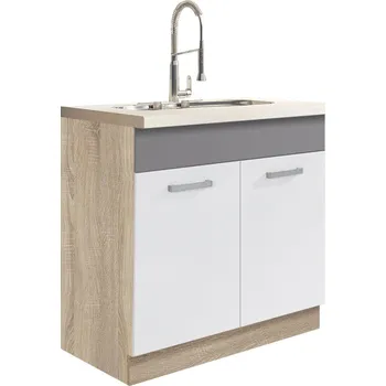 Kuchyňská skříňka Fadome Dolní kuchyňská dřezová skříňka Global 12D-80 Zvolte korpus: Dub sonoma