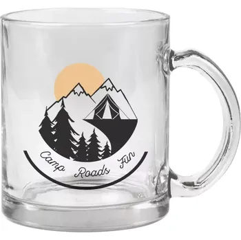 Hrnek 330 ml - skleněný Camp roads fun