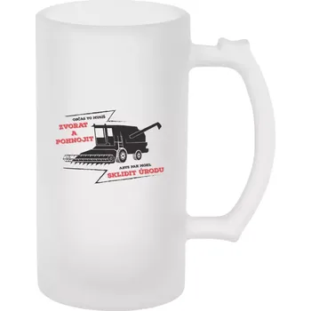 Sklenice Půllitr skleněný matný Občas to musíš zvorat a pohnojit