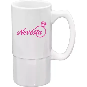 Sklenice Půllitr pro nevěstu - Nevěsta s prstenem - 500 ml