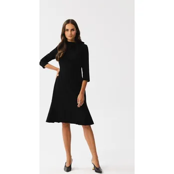 Dámské šaty Stylove Elegantní šaty s vázačkou Style S346 černé EU velikost: XL