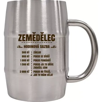 Sklenice Nerezový chladicí půllitr Hodinová sazba - zemědělec