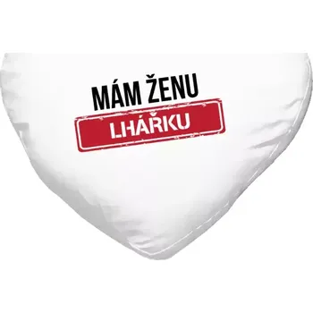 Polštář Polštář srdce 40x35 cm Mám ženu lhářku