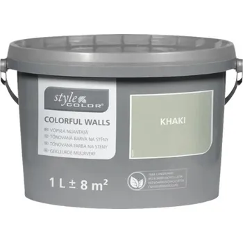 barva na zeď Barva na zeď StyleColor Khaki zelená 1 l