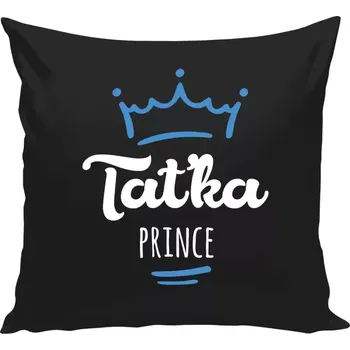 Polštář Polštář černý 40x40 cm Taťka prince