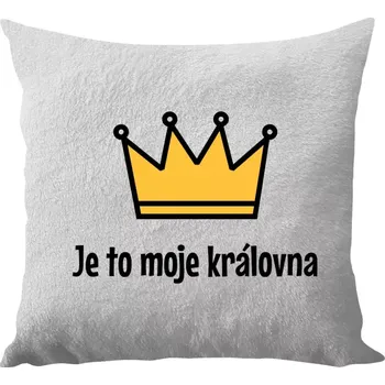 Polštář Polštář bílý 40x40 cm - dlouhý chlup Je to moje královna