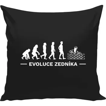 Polštář Polštář černý 40x40 cm Evoluce - zedník