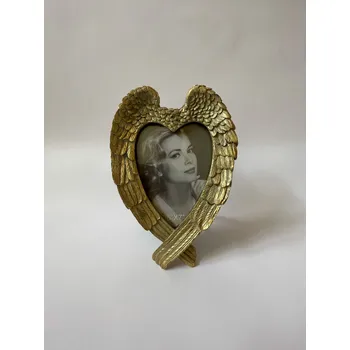 Rám na obraz SRDCE KŘÍDLA - ZLATÝ RÁMEČEK BOHATĚ ZDOBENÝ