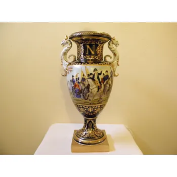 Váza LUXUSNÍ VELKÁ ZLACENÁ PORCELÁNOVÁ VÁZA NAPOLEON
