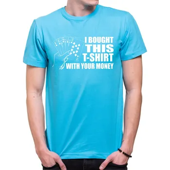 Pánské oblečení Tričko - Poker King, Barva látky tyrkysová modrá, Střih Pánsky/UNISEX, Velikost S