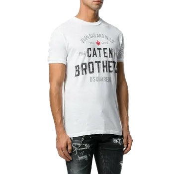 Dámské tričko Bílé tričko Caten Brothers Dsquared2 , Velikost: L