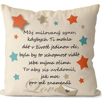 Impar Dekorační polštářek 40 x 40 cm, Můj milovaný synu