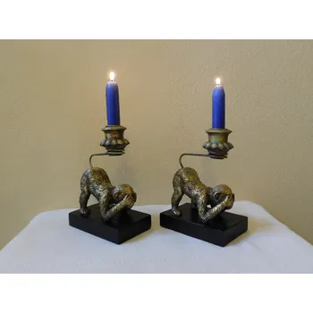 Svícen PÁROVÉ JEDNOPLAMENNÉ SVÍCNY - OPICE