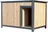 Zateplená psí bouda pozinkovaná/dřevěná, 80 x 50 x 50 cm