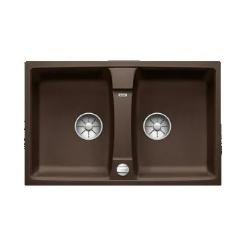 Granitový dřez Blanco LEXA 8 InFino Silgranit káva oboustranný s excentrem - 524959 + ZÁRUKA 3 ROKY ZDARMA