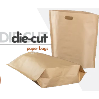 Nákupní taška FLEXOBAL Taška papírová s průhmatem LUX Barva: Bílá, Rozměr: 25x25x6cm