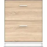 MARIONET botník se dvěma výklopy, bílá/dub sonoma, 5 let záruka + vyzvednutí ZDARMA