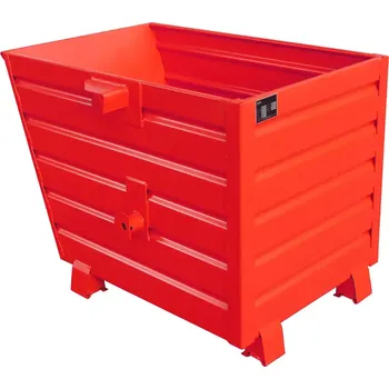 Popelnice Stohovatelný kontejner TRV, červená, nosnost 1500 kg