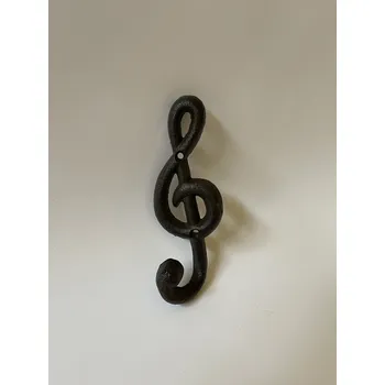 Věšák HOUSLOVÝ KLÍČ - KOVOVÝ NÁSTĚNNÝ VĚŠÁK