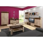 Obývací stěna DAMARA, dub sonoma sv./dub sonoma tm., 5 let záruka + vyzvednutí ZDARMA