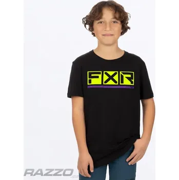 Chlapecké tričko Dětské tričko FXR Youth Podium Premium Tshirt Black HiVis Youth - L