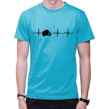 Tričko - EKG Fotoaparát, Barva látky tyrkysová modrá, Střih Pánsky/UNISEX, Velikost Dětské 134cm/8let