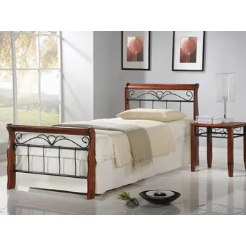 Postel Postel CORIS 90, třešeň antická/černá, masiv/kov + vyzvednutí ZDARMA