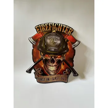 Plechová cedule FIREFIGHTER - PLECHOVÁ CEDULE